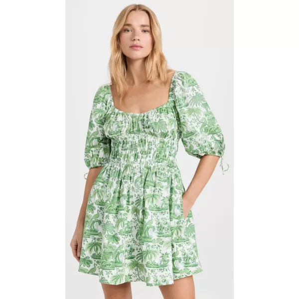 STAUD Womens Mini Faye DressClover Toile