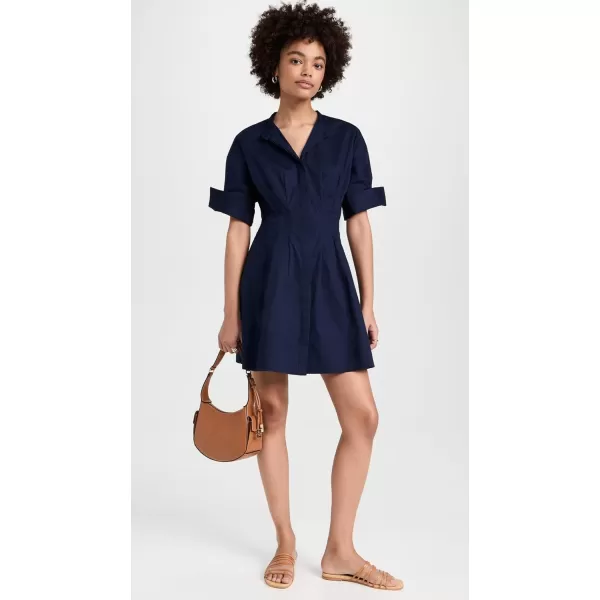 STAUD Womens Mini Lorenza DressNavy