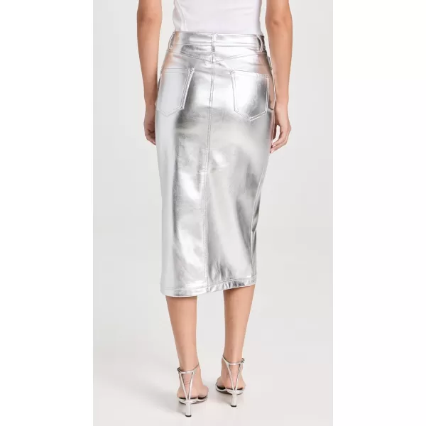 STAUD Womens Oaklyn SkirtSilver