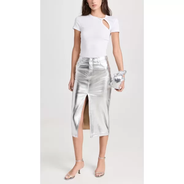 STAUD Womens Oaklyn SkirtSilver