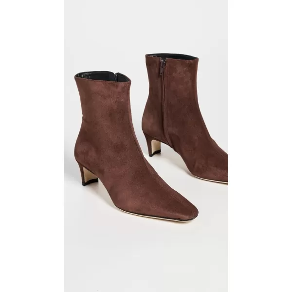 STAUD Womens Wally Ankle BootsMahogany