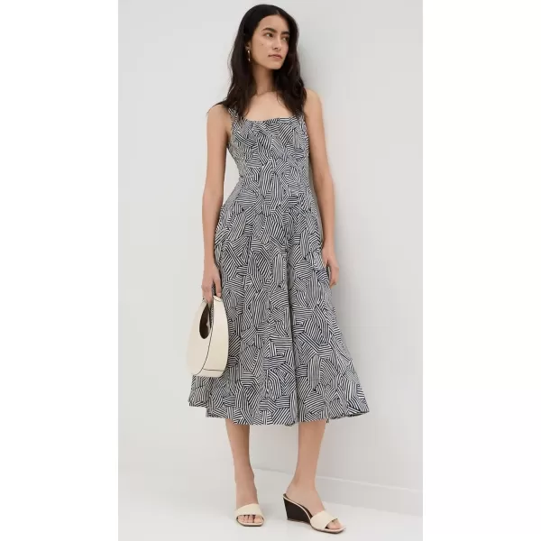 STAUD Womens Wells DressNavy Mosaic