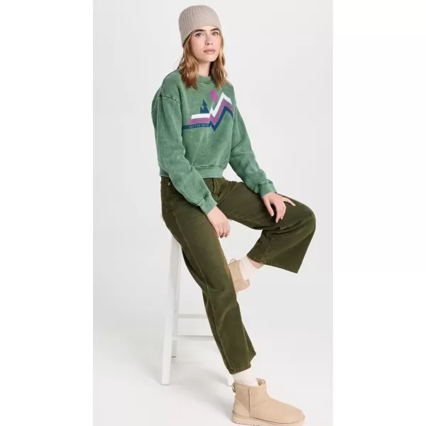 SUNDRY Womens Alpine Crop SweatshirtMineral Jade