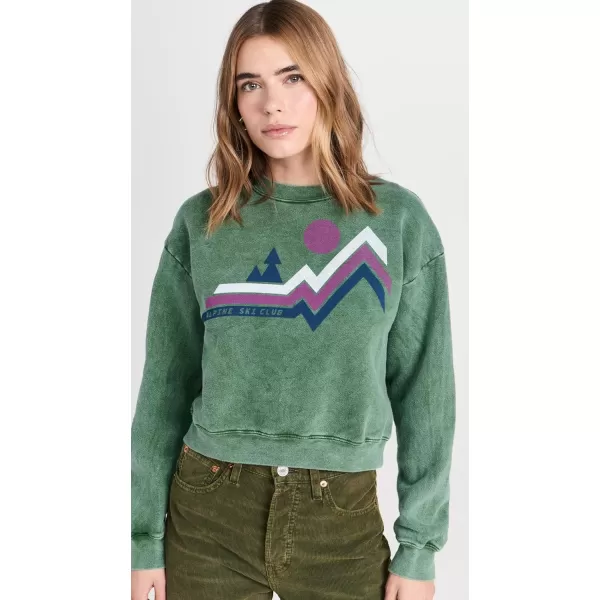 SUNDRY Womens Alpine Crop SweatshirtMineral Jade