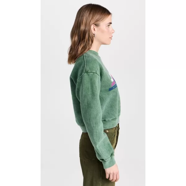 SUNDRY Womens Alpine Crop SweatshirtMineral Jade