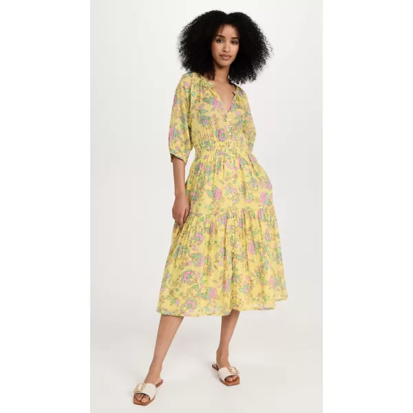 SUNDRY Womens Button Down Midi DressFelicity Floral