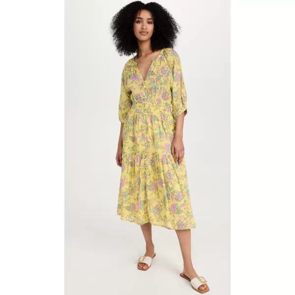 SUNDRY Womens Button Down Midi DressFelicity Floral