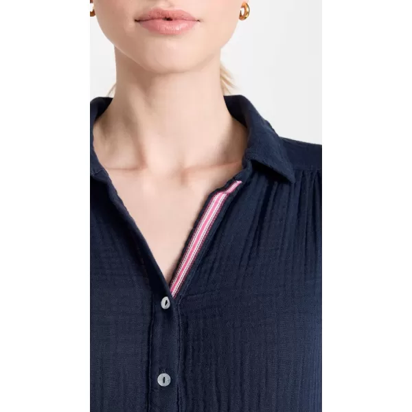 SUNDRY Womens Longsleeve Shirttail DressNavy