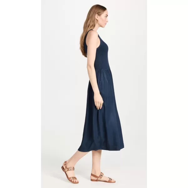 SUNDRY Womens Mix Media Tank DressNavy