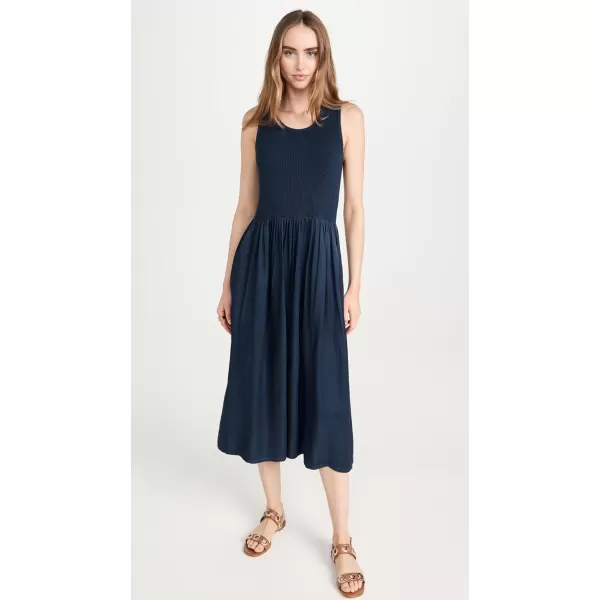 SUNDRY Womens Mix Media Tank DressNavy