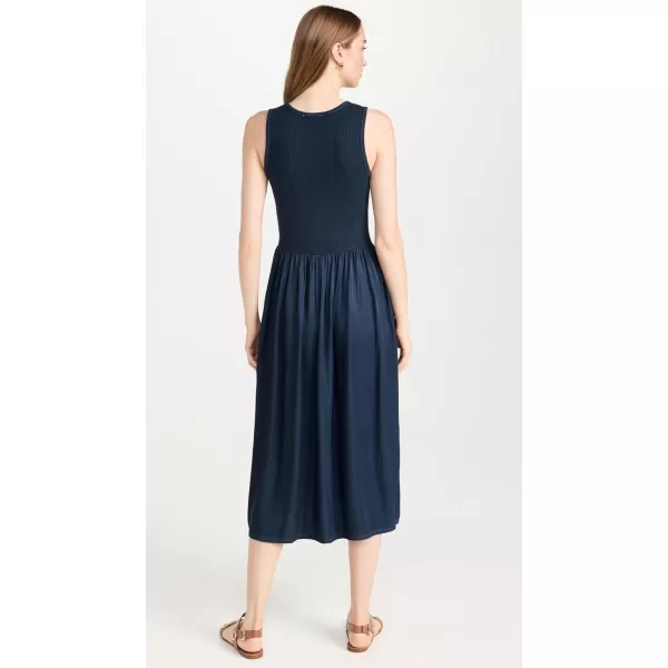 SUNDRY Womens Mix Media Tank DressNavy