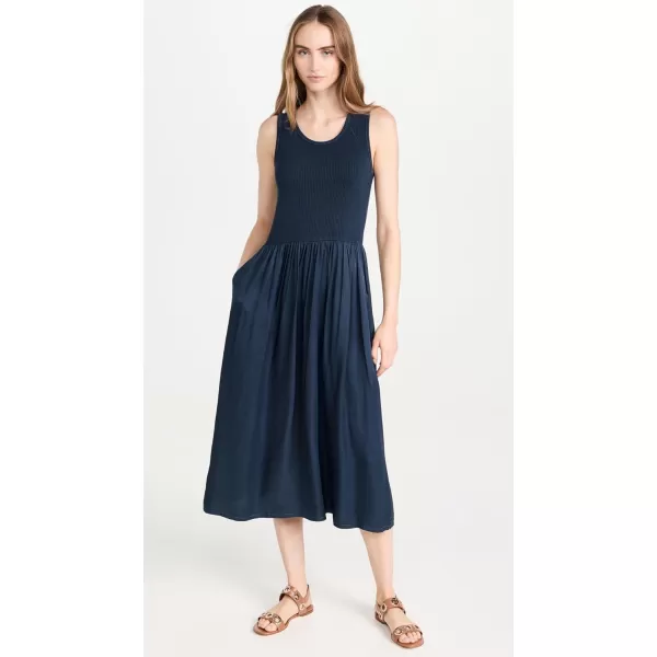 SUNDRY Womens Mix Media Tank DressNavy