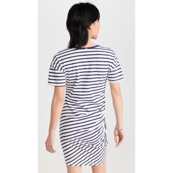 SUNDRY Womens Stripe TShirt DressWhite