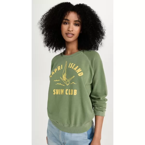 SUNDRY Womens Swim Club SweatshirtPigment Cactus