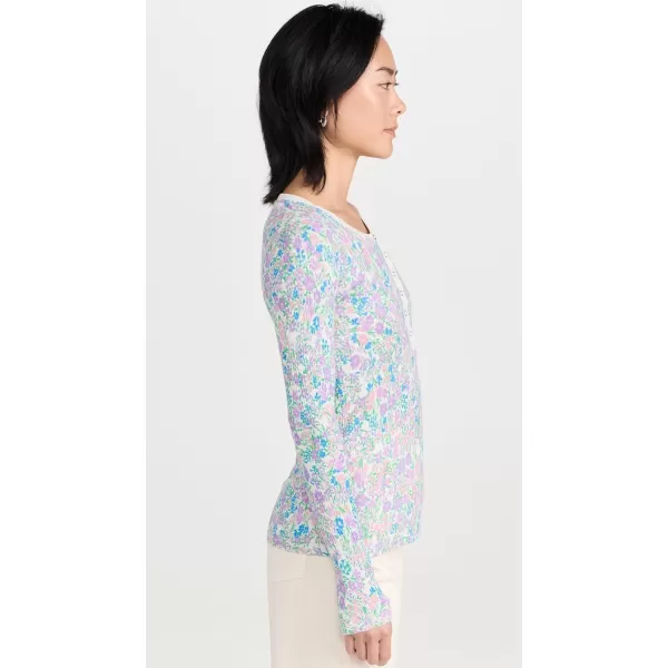 SUNDRY Womens Vida Floral HenleyOatmilk