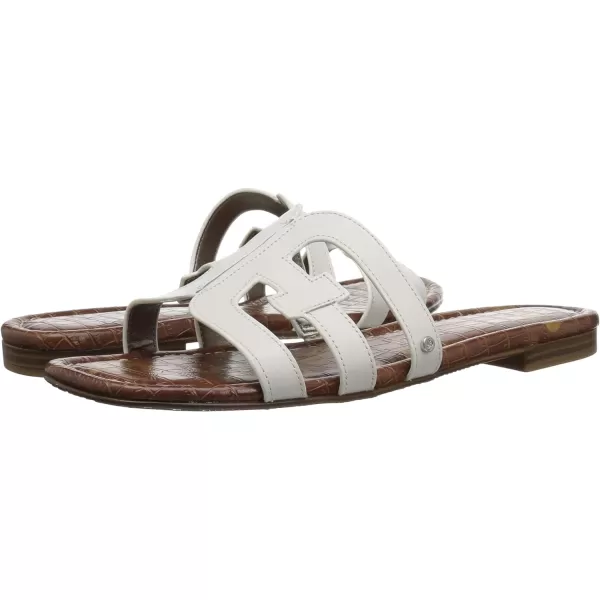 Sam Edelman Womens Bay Classic Slide SandalBright White Vaquero Saddle Leather