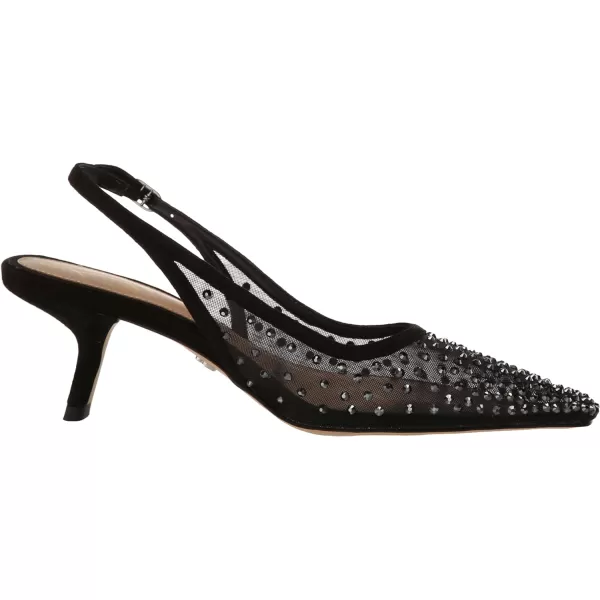 Sam Edelman Womens Bianka Sling PumpBlack Glitz Mesh