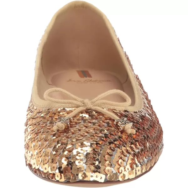 Sam Edelman Womens Felicia Luxe Ballet FlatGold Multi Octane