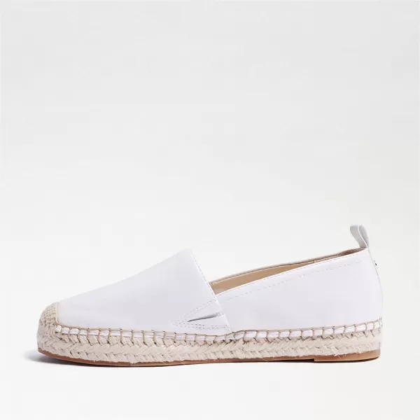 Sam Edelman Womens Kai Loafer FlatBright White Leather