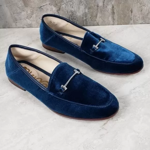 Sam Edelman Womens Loraine LoaferBlue Velvet Lior