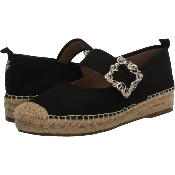 Sam Edelman Womens Maddy Mary Jane FlatBlack Linen