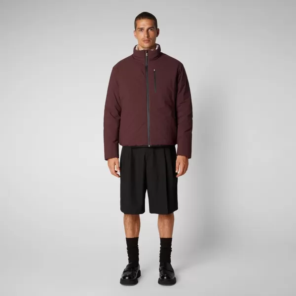 Save The Duck Mens Hyssop JacketBurgundy Black