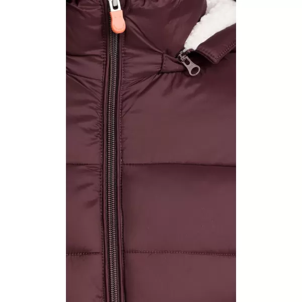 Save The Duck Womens Joanne CoatBurgundy Black