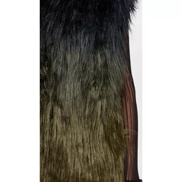 Scotch amp Soda Womens Gradient Faux Fur VestBlack