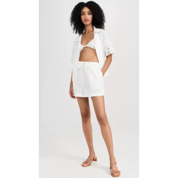 Sea Womens Arabella Emb Swim Coverup ShortsWhite