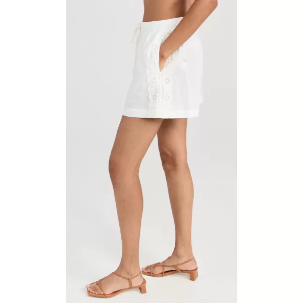 Sea Womens Arabella Emb Swim Coverup ShortsWhite