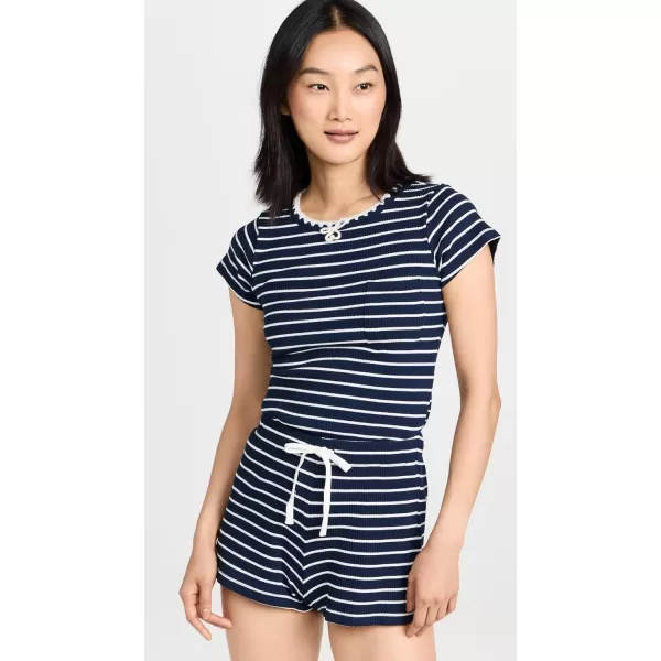 Sea Womens Bernadette Ribbed Short Pajama SetMulti