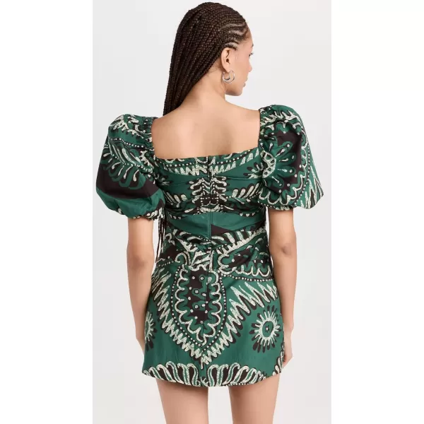 Sea Womens Charlough Print Puff Sleeve Draped DressGreen