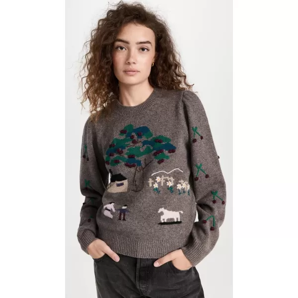 Sea Womens Chelsea Cherry Tree Crew Neck SweaterMulti