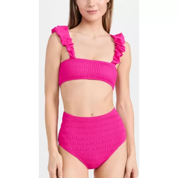 Sea Womens Core Smocked Bikini TopBerry