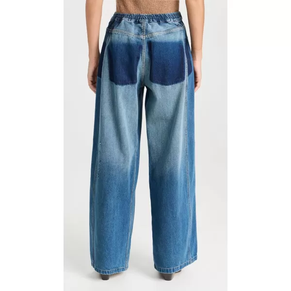 Sea Womens Elena Denim Baggy PantsBlue