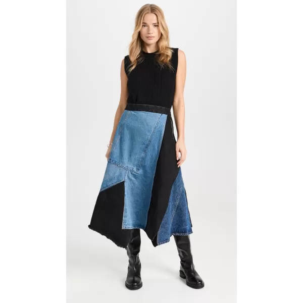 Sea Womens Elena Denim Baggy SkirtMulti