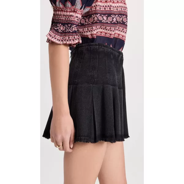 Sea Womens Jamie Twill Pleated MiniskirtBlack