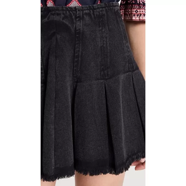 Sea Womens Jamie Twill Pleated MiniskirtBlack