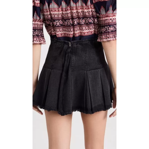 Sea Womens Jamie Twill Pleated MiniskirtBlack