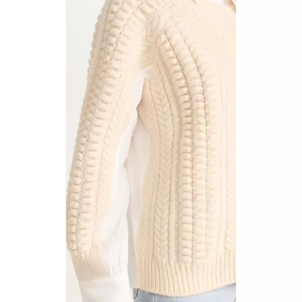 Sea Womens Leni Fisherman Cable Combo SweaterCream