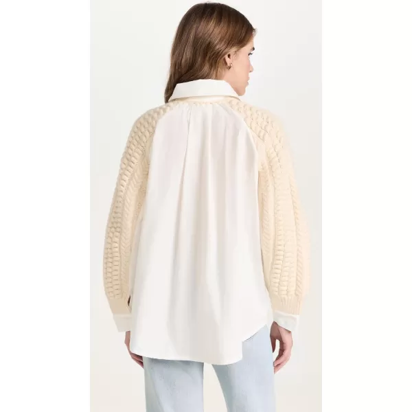 Sea Womens Leni Fisherman Cable Combo SweaterCream