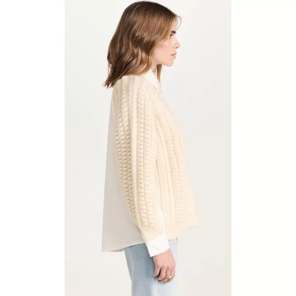 Sea Womens Leni Fisherman Cable Combo SweaterCream