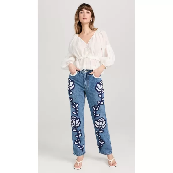 Sea Womens Paloma Embroidered JeansBlue