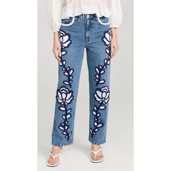 Sea Womens Paloma Embroidered JeansBlue