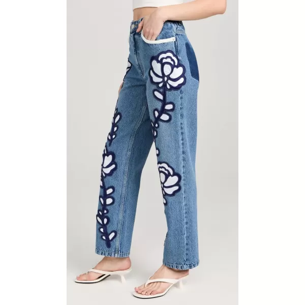 Sea Womens Paloma Embroidered JeansBlue