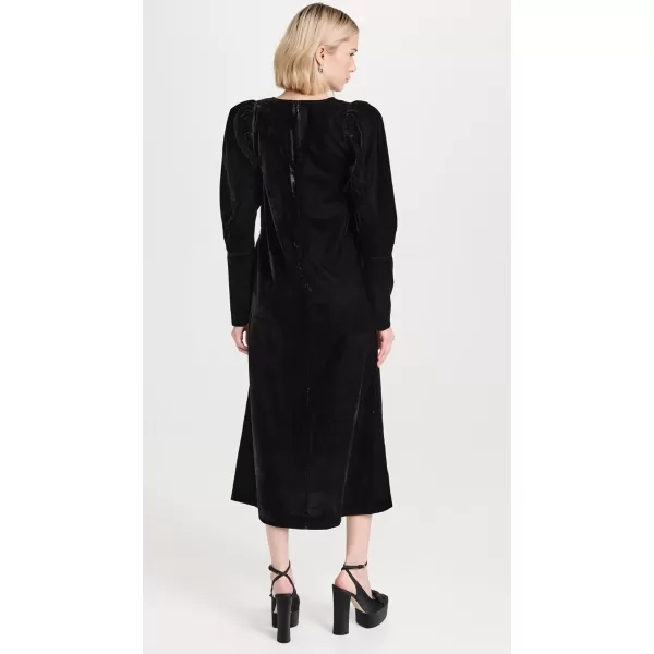 Sea Womens Paloma Velvet Long Sleeve DressBlack