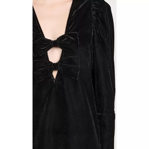 Sea Womens Paloma Velvet Long Sleeve DressBlack