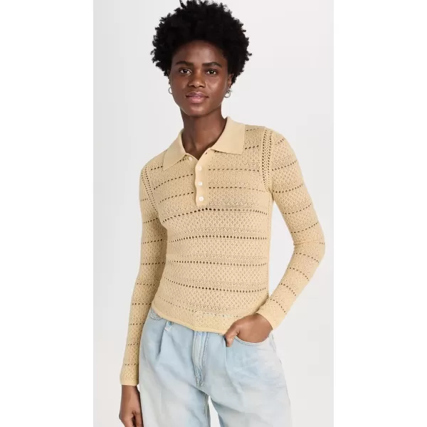 Sea Womens Syble Pointelle Collared SweaterYellow