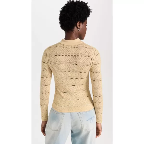 Sea Womens Syble Pointelle Collared SweaterYellow