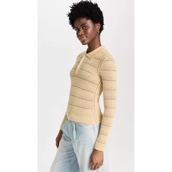 Sea Womens Syble Pointelle Collared SweaterYellow